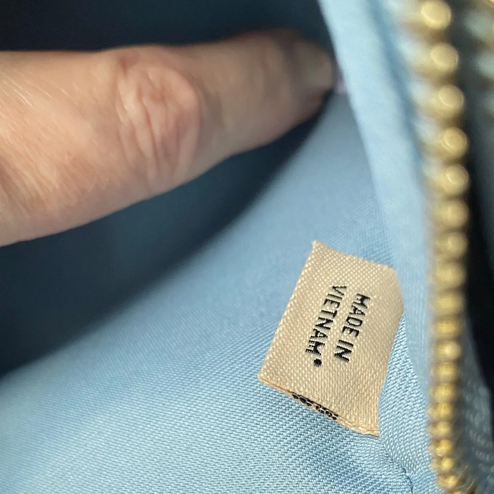 Coach Double Zip Wristlet F54056 Cornflower Blue Pebbled Leather NWT - Picture 12 of 14